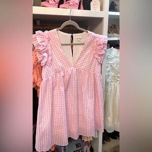 NWOT Pink Gingham Romper